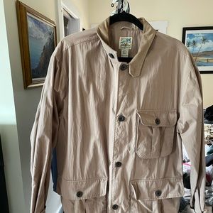 Travel Smith jacket with leather collar